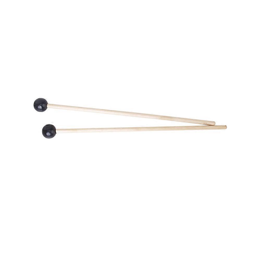 Mallet Percussion Sticks Black Hardwood Glockenspiel Mallets for Performance Cylindrical Handle 3Cm Head Diameter 1Pair