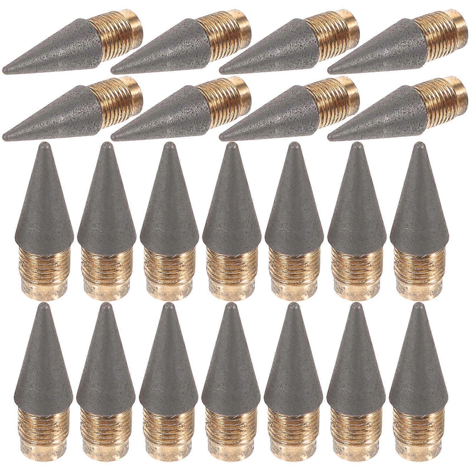 No Sharpening Required Pencil Refill Heads Everlasting Pencil Replacement Nibs Students Black 1.6X0.5CM 50Pcs