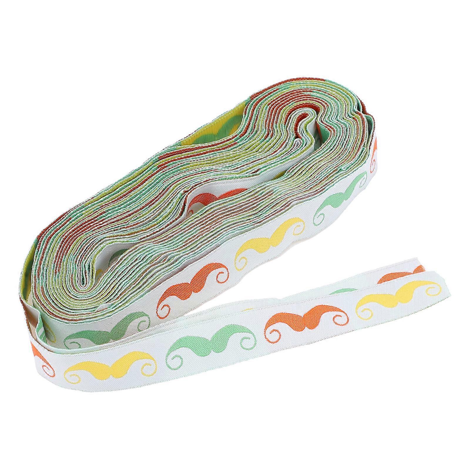 Bricolage Artisanat Ruban Style Ethnique Sangle Couture Et Utilisation Décorative Polyester Soie Multi Couleur 0.1X1.6X900CM 1Pc