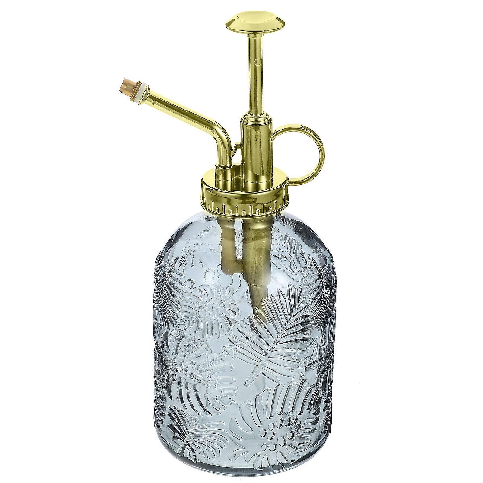 Succulent Watering Can Glass Maple Leaf Shape Reusable Lightweight Gardening Tool Gold 1Set