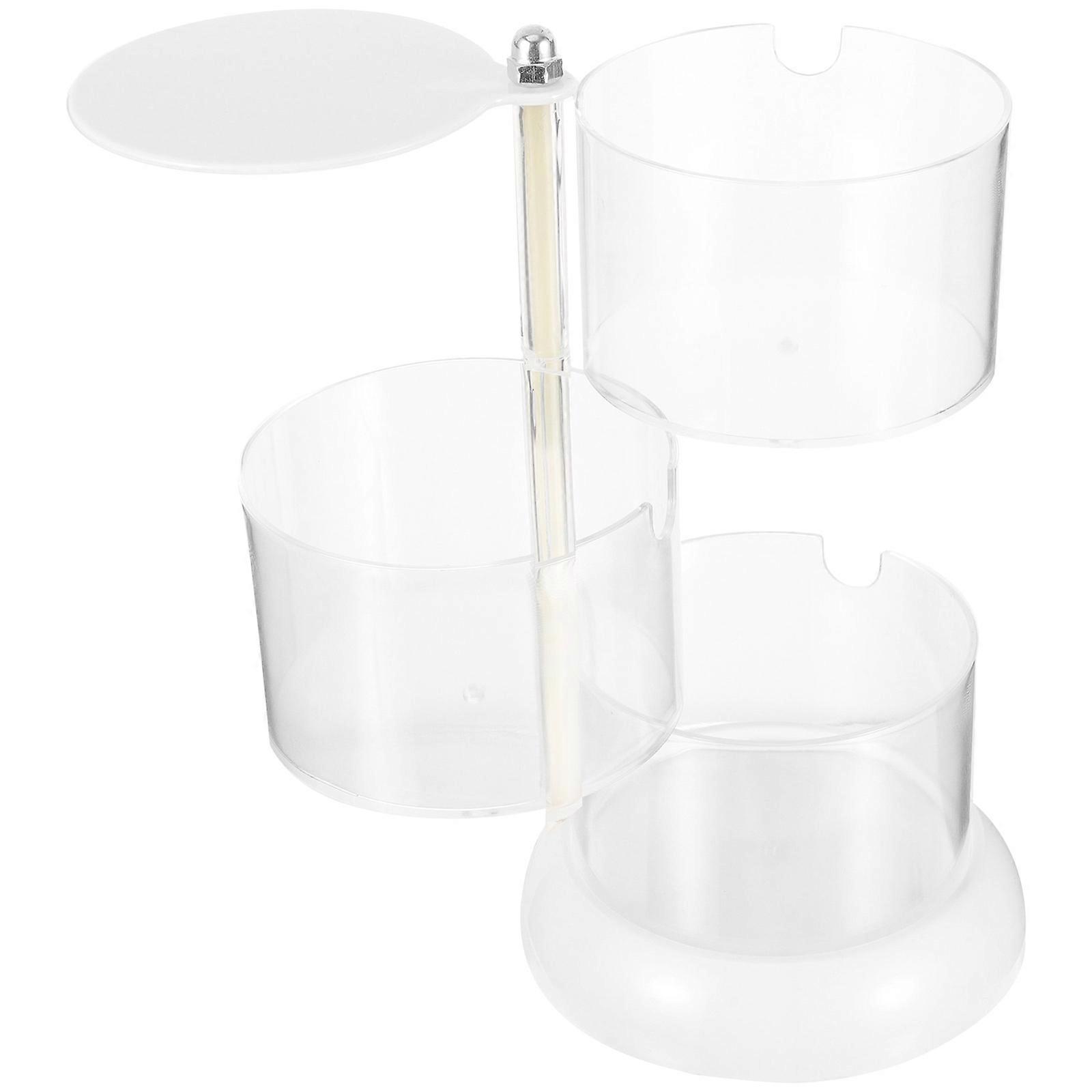Powder Puff Organizer Cosmetic Sponge Container Spices Storage Dust-Proof 18.5x8.5cm White Kitchen Use 1Pack