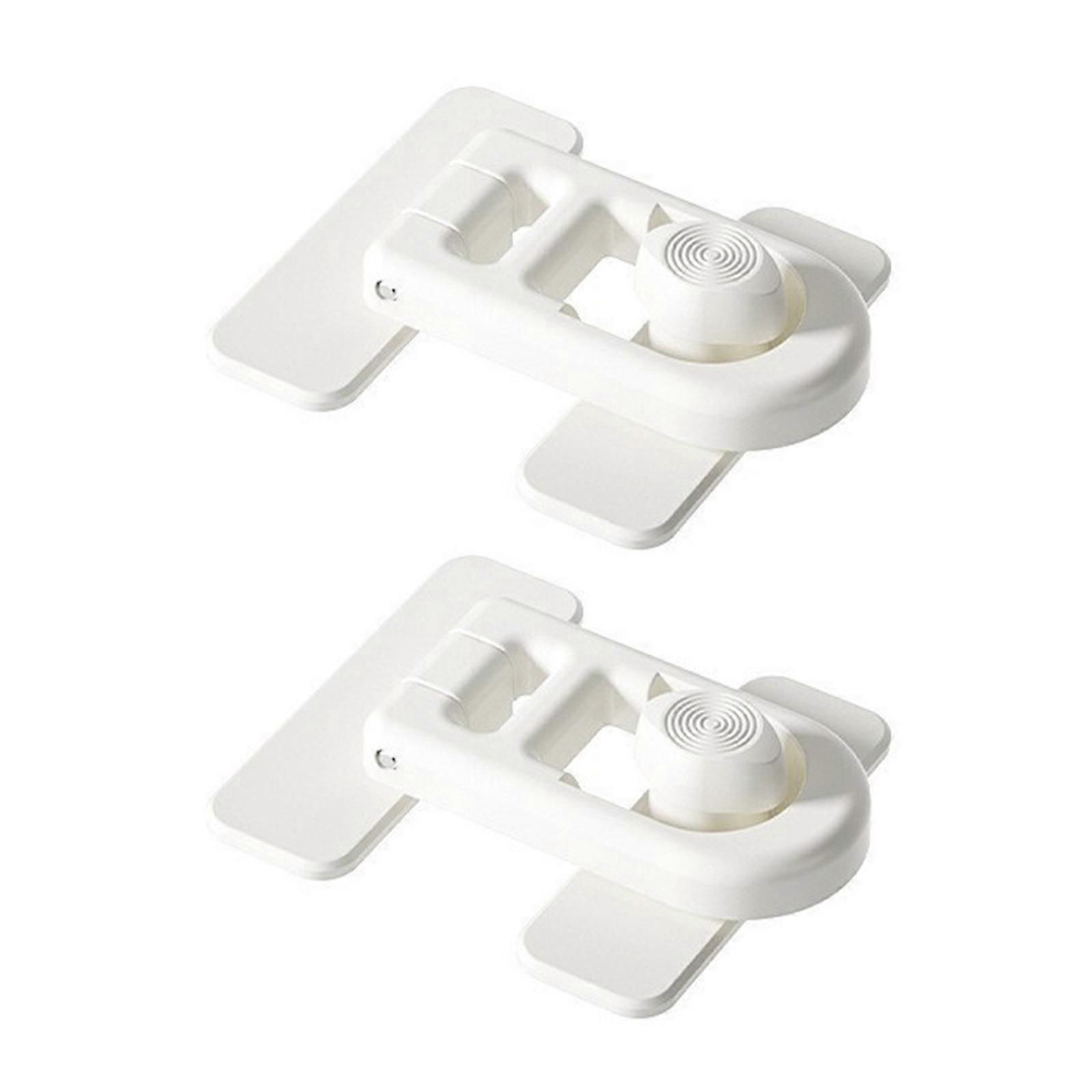 2Pcs/pack Invisible Toilet Lid Locks Easy Installation Rotation Lock Set Prevent Messes From Children Pet White