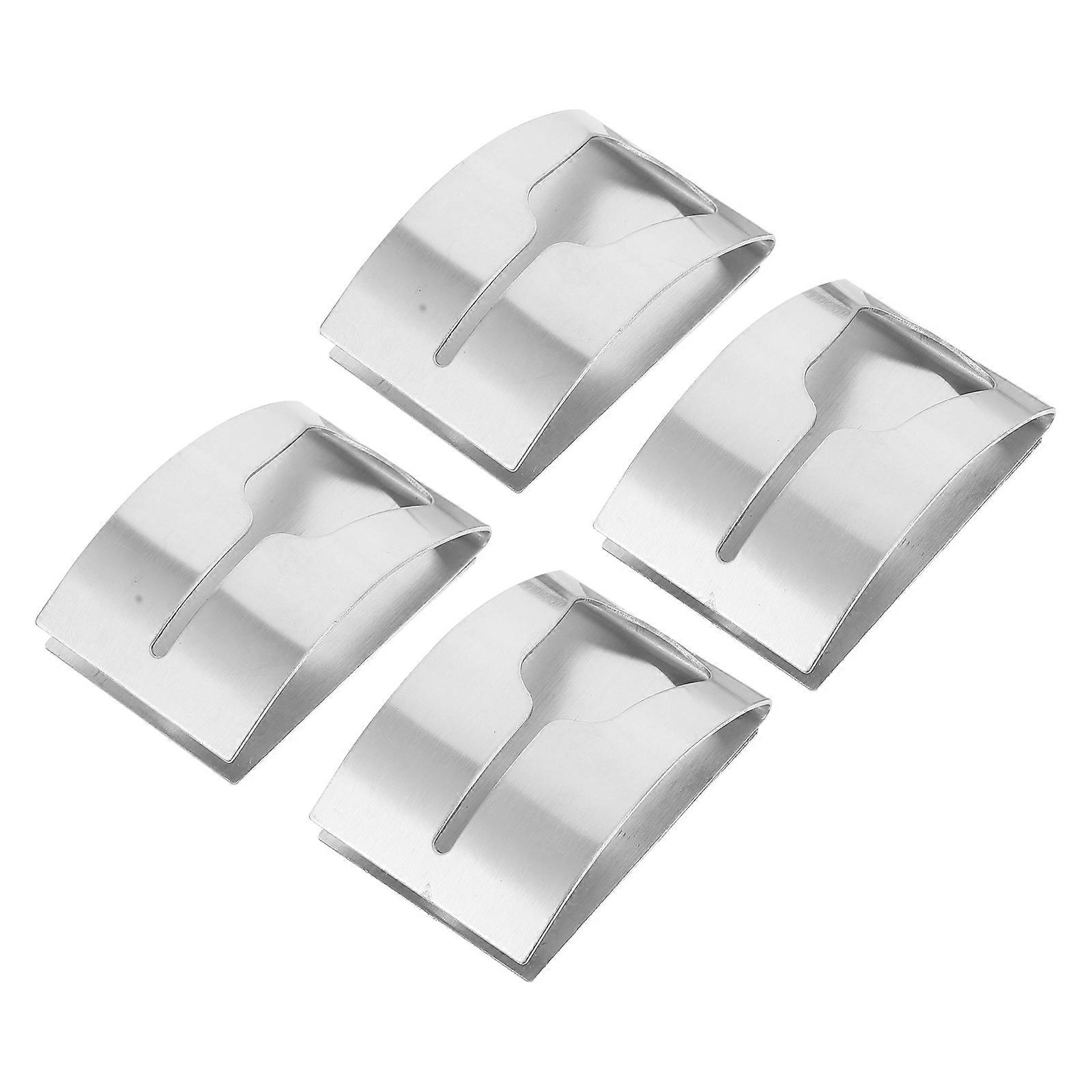 Towel Rack Set Stainless Steel Towel Hangers Easy To Take Firm Hanging Space-Saving 7.5X5X2.3Cm 4Set