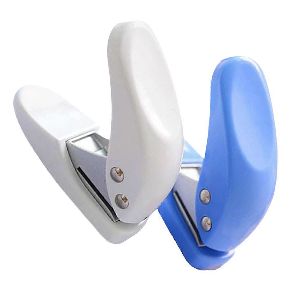 Office Hole Punchers Multifunctional Single Hole Punching 2Pcs Plastic and Metal Hand Type