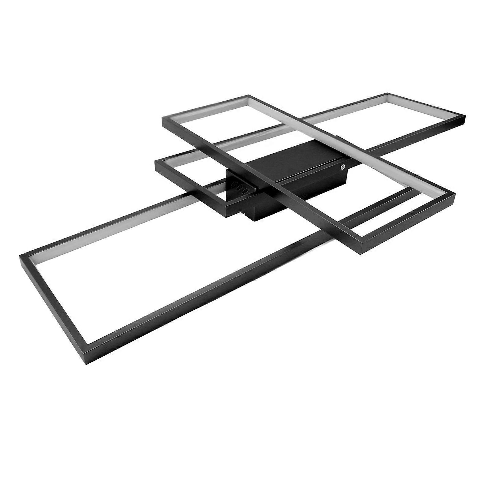 Modern LED Ceiling Light Minimalism Style Rectangular Stepless Dimmable LED Flush Mount Ceiling Light with Remote Control Memory Function 100‑265V Ha