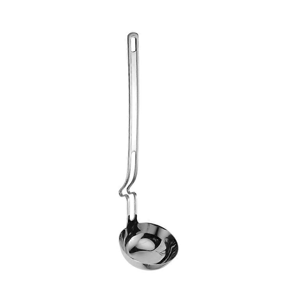 Stainless Steel Hot Pot Spoon Cookware Serving Soup 30x8cm Curved Handle for Restaurant 1Set
