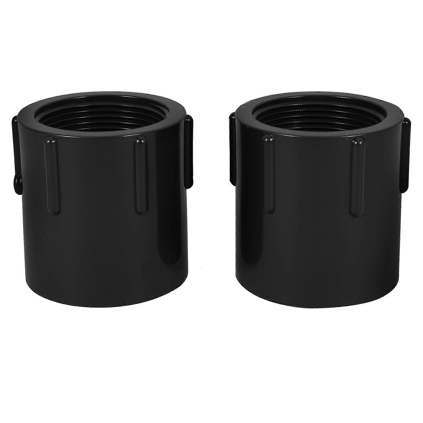 PVC Pipe Fitting Corrosive Wastewater Temperature Resistance Grey 2Pack