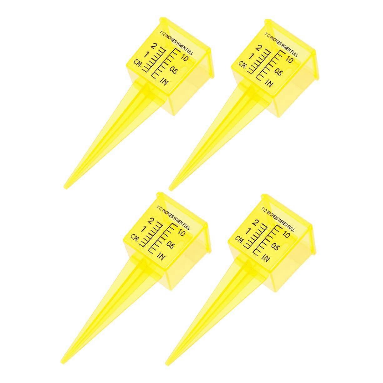 sprinkler display reusable garden tools water meter measuring cup rain gauge yellow 4 pieces