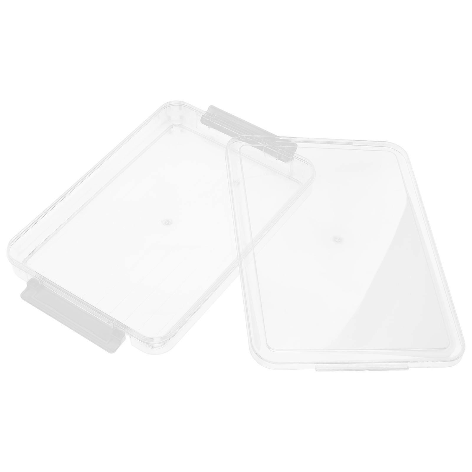 Clear Bins Rectangular File Box For A4 Documents Magazine Organizer Office Workers 34.50X23.50X4.00CM Document Storage 1Pack