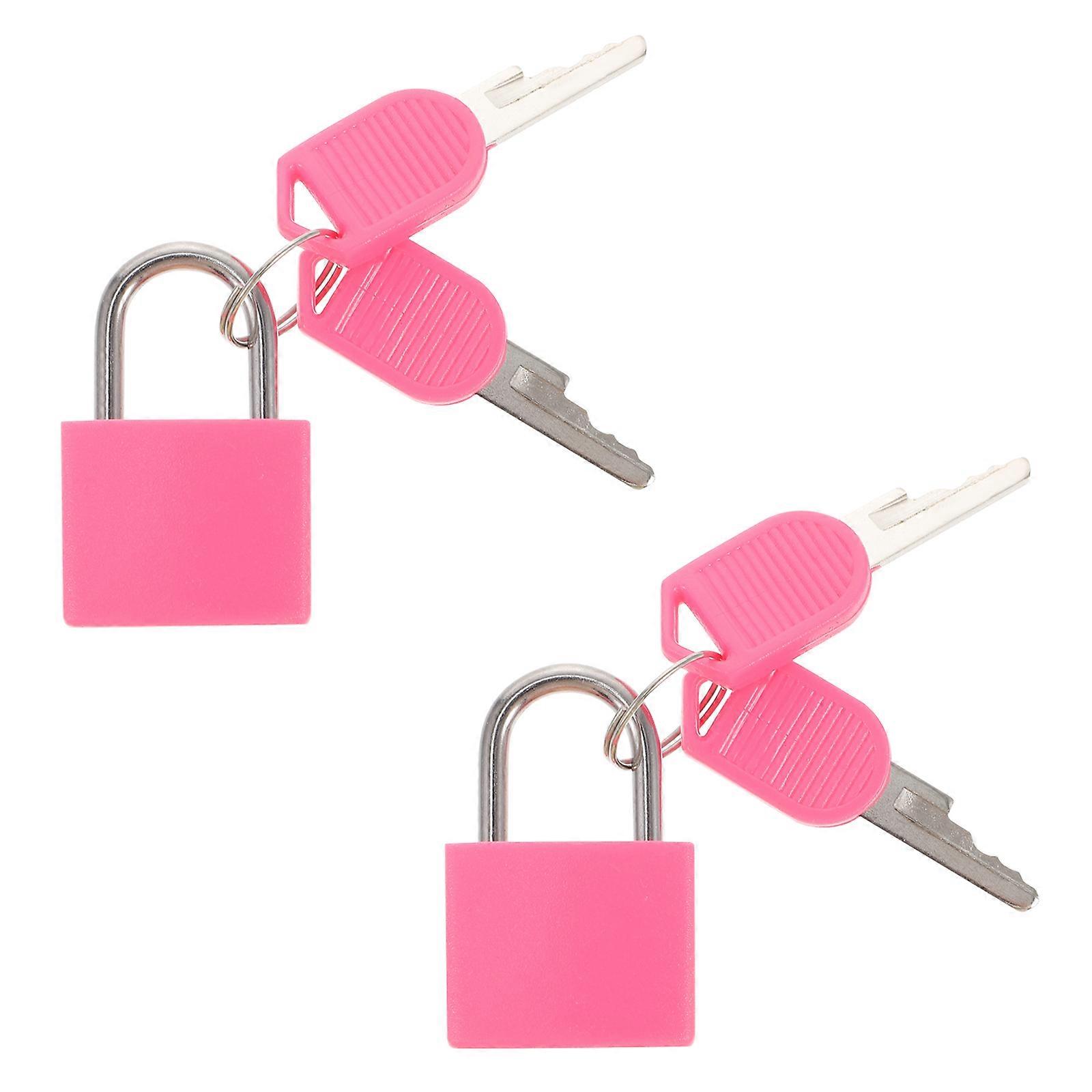 Locker Lock With Key Small Padlock With Key Security Simple Design Padlock 2Pcs