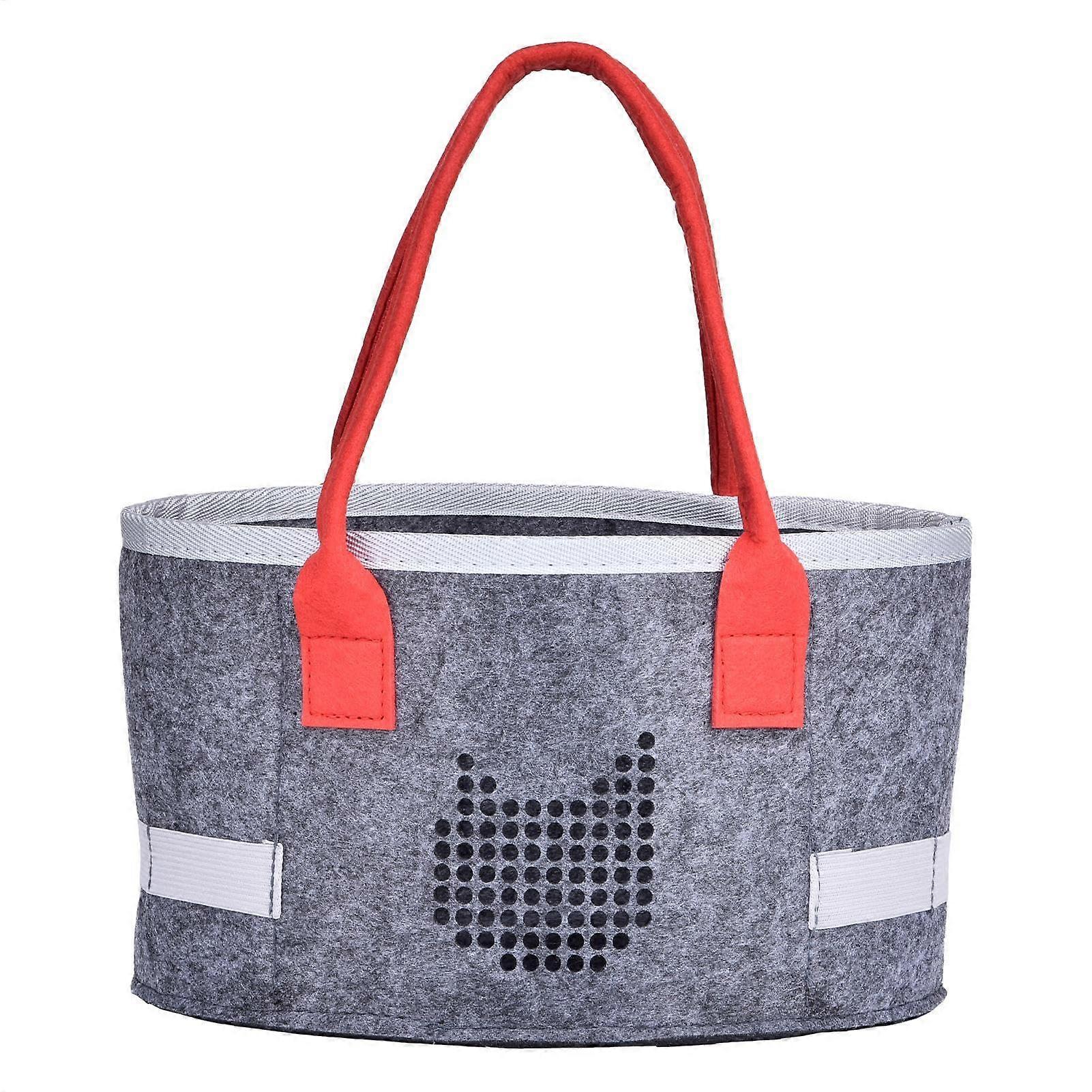 Filztransport case, portable felt organizer, Fhle grocery store with oval case