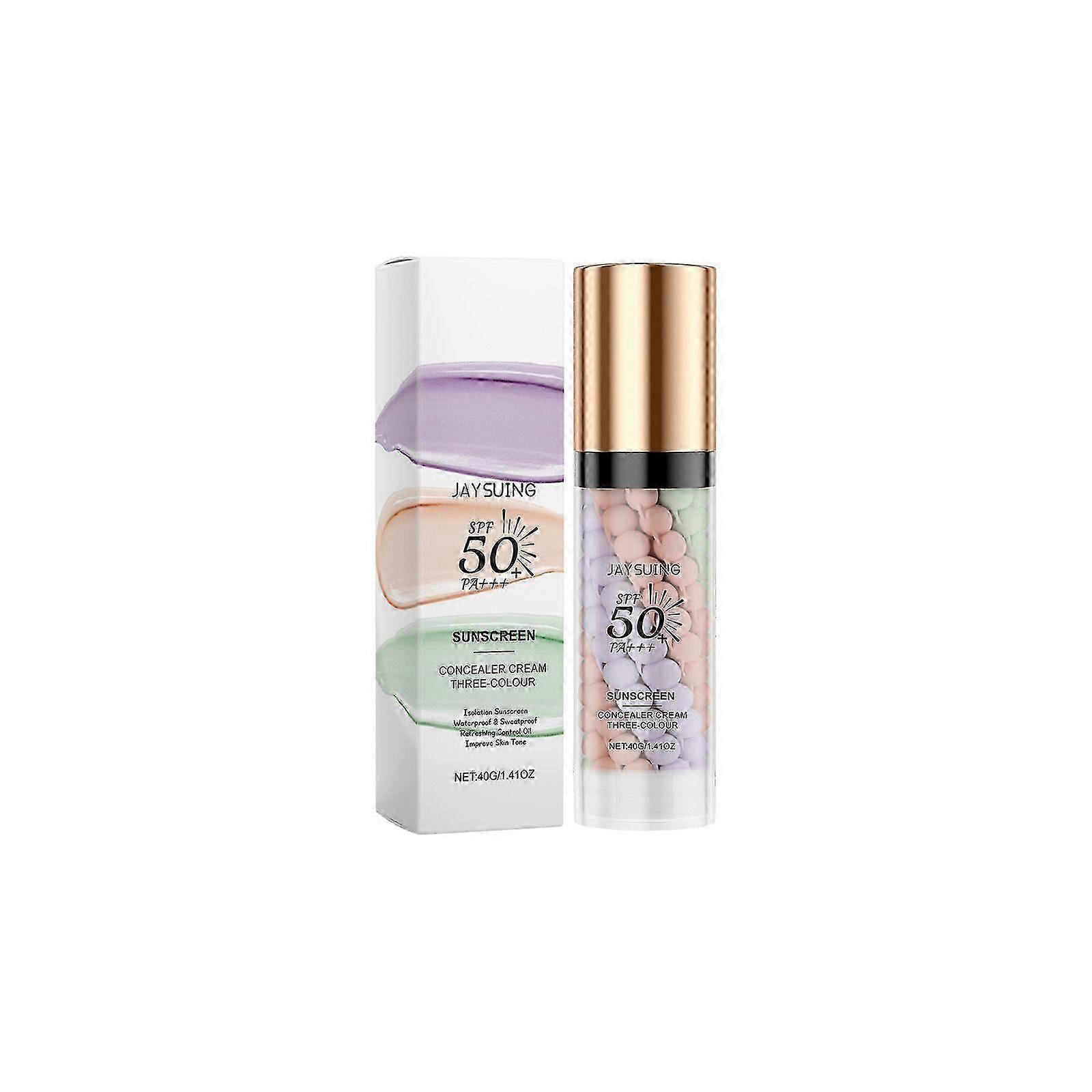 3 In 1 Primer for Face Before Makeup, SPF 50 Sunscreen Isolation Cream, One Step Color Corector Face Primer, Moisturizing & Oil Control & Even Skin To