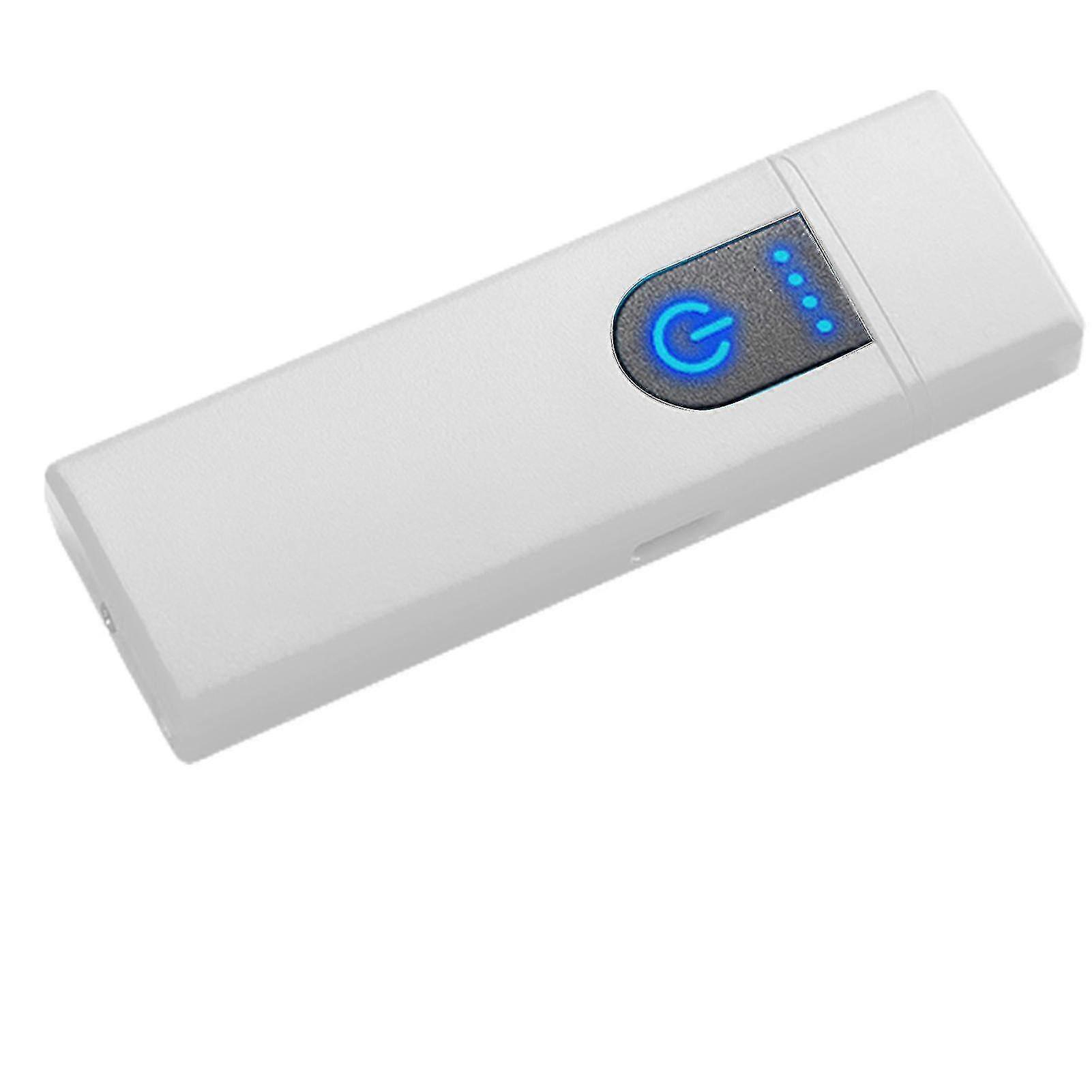 Rechargeable USB Lighter with Windproof Design - Portable - White - Suitable for Certain Brands