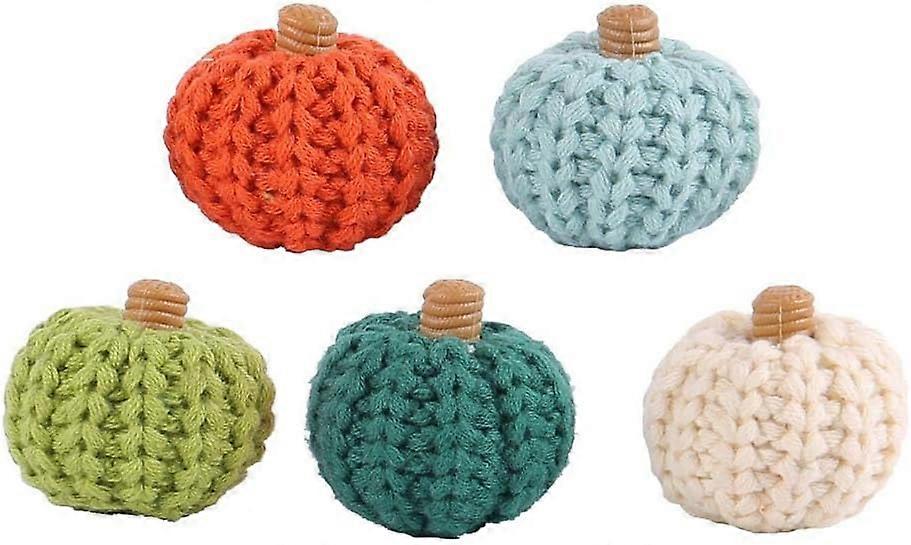 Multicolor Crochet Pumpkins,Artificial Pumpkin Decoration,Fall