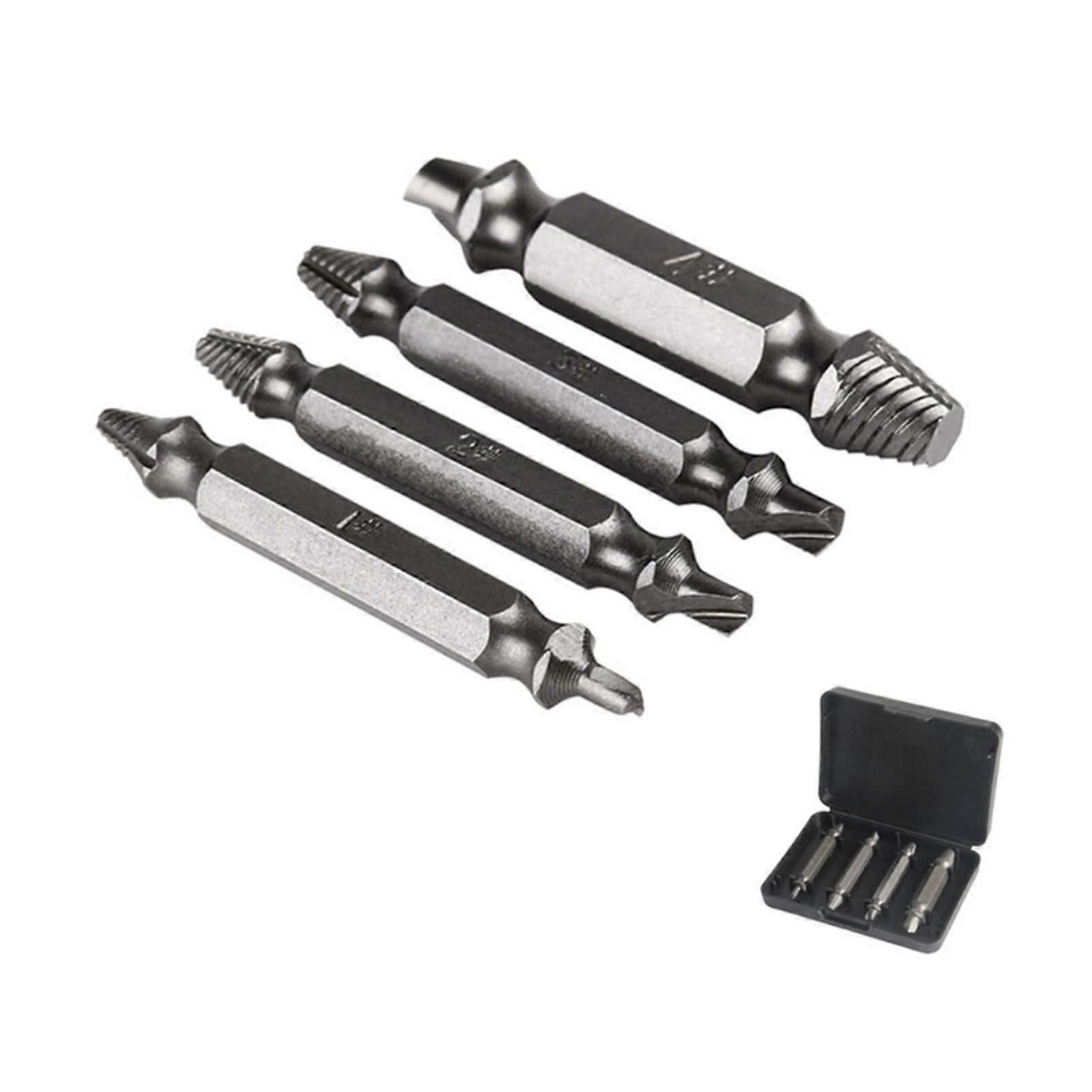screw extractor 4 pieces stripped screw extractor kit bolt extraction set