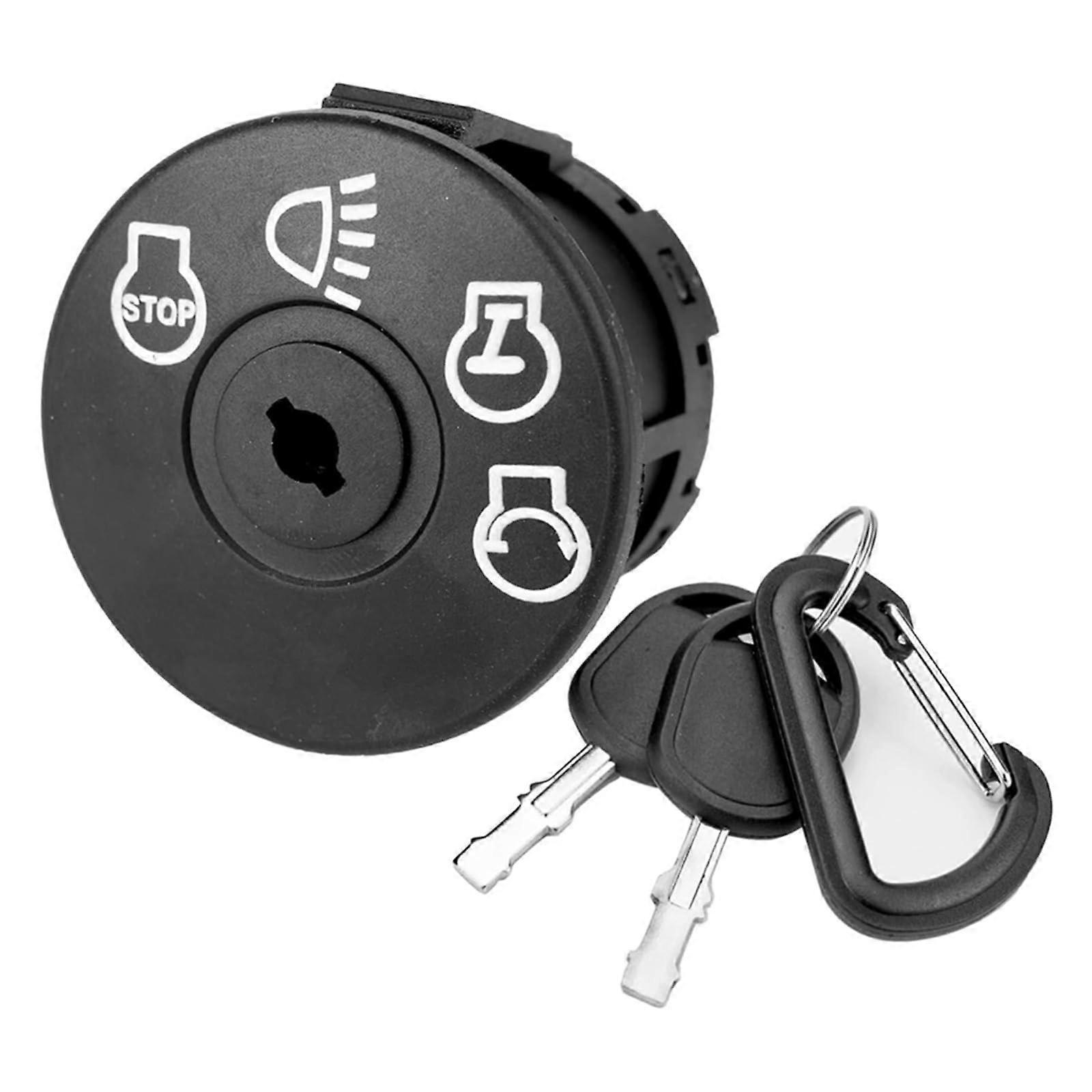 Ignition switch with key, 7 terminals, compatible with D//e//e//r//e J//o//h//n R//i//d//i//n//g lawn mower, replaces 9251741