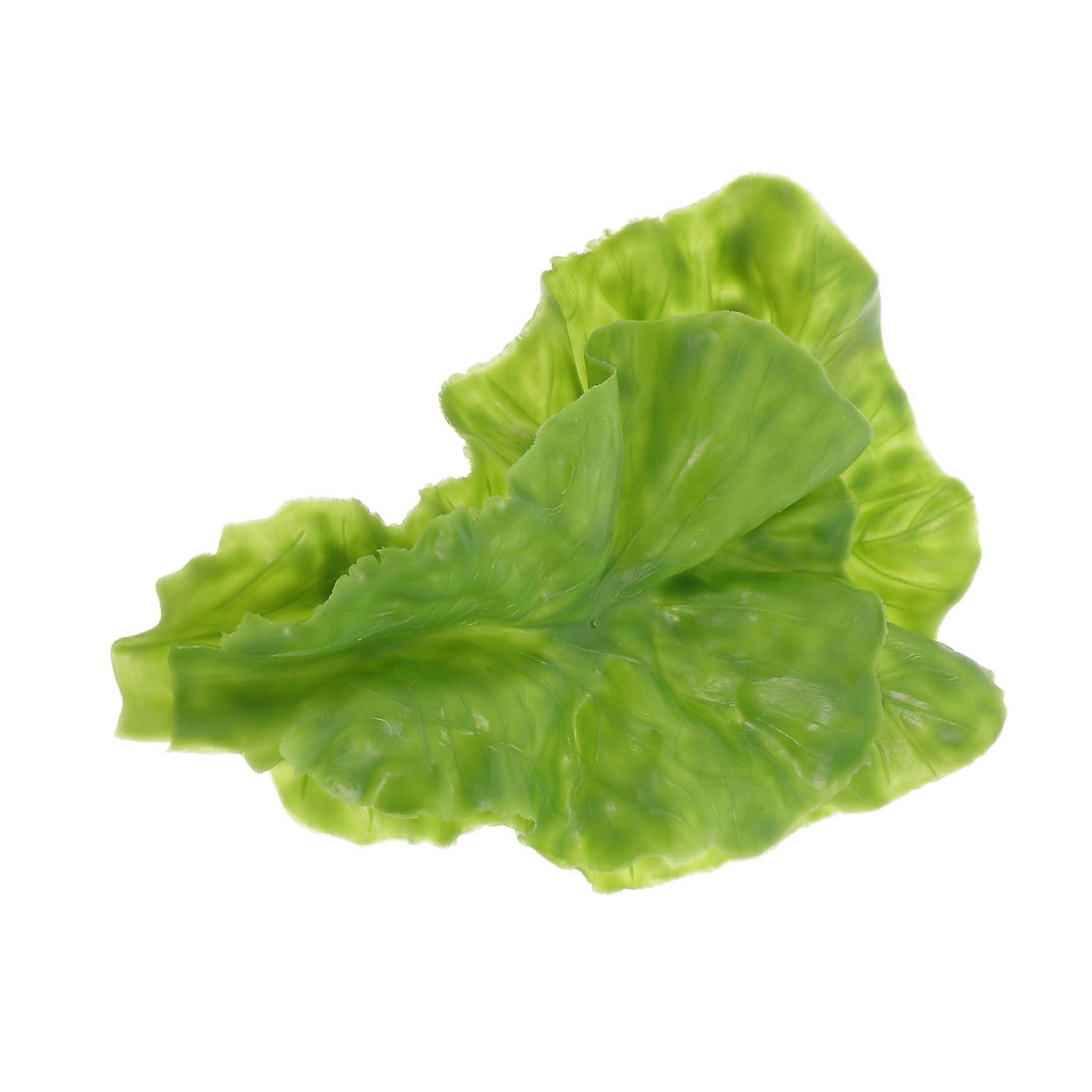 2 pieces artificial lettuce, simulation salad, decorative lettuce leaf, fake lettuce leaf model, simulated vegetable, vegetable photo props, PVC green
