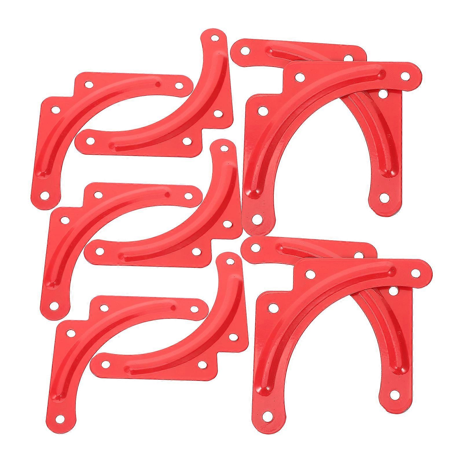 Step Ladder Hardware Step Ladder Corner Bracket Diy Projects Professional Use Red 14.00X7.00X0.20CM Stability Enhancement 10Pcs