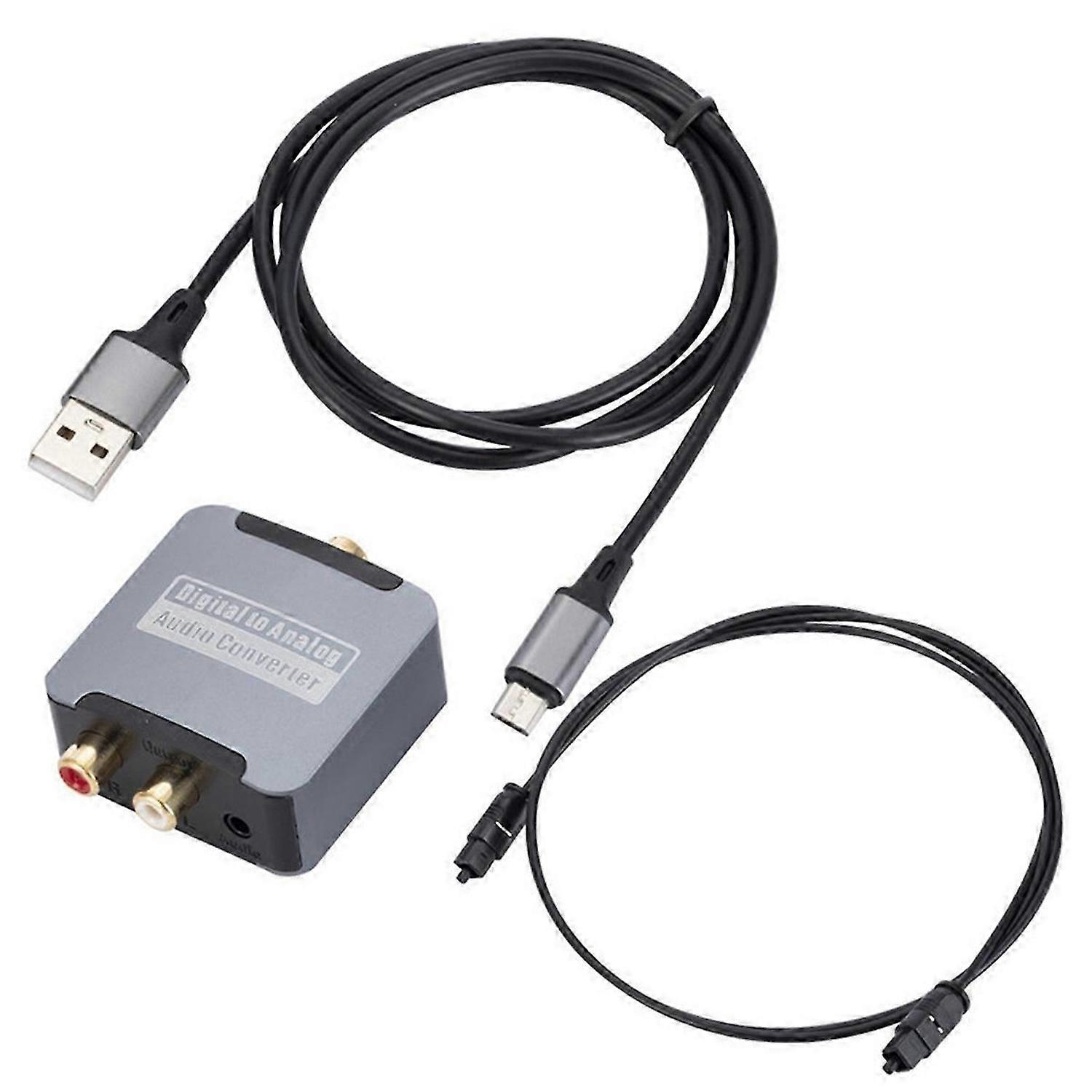 Digital Optical Fiber Coaxial Audio Converter TV SPDIF to 3.5mm Lotus Audio Digital to Analog Decode