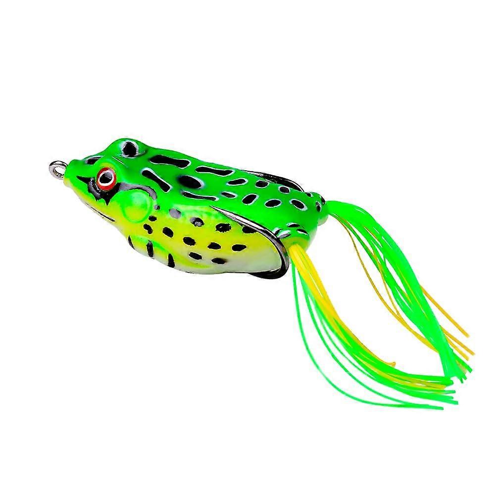 1 x 5 cm Frog Bait for Bass Pike Trout Crappie, Bionic Soft Design, Weed-Free, Double Sharp Hook Fishing Kit Color A