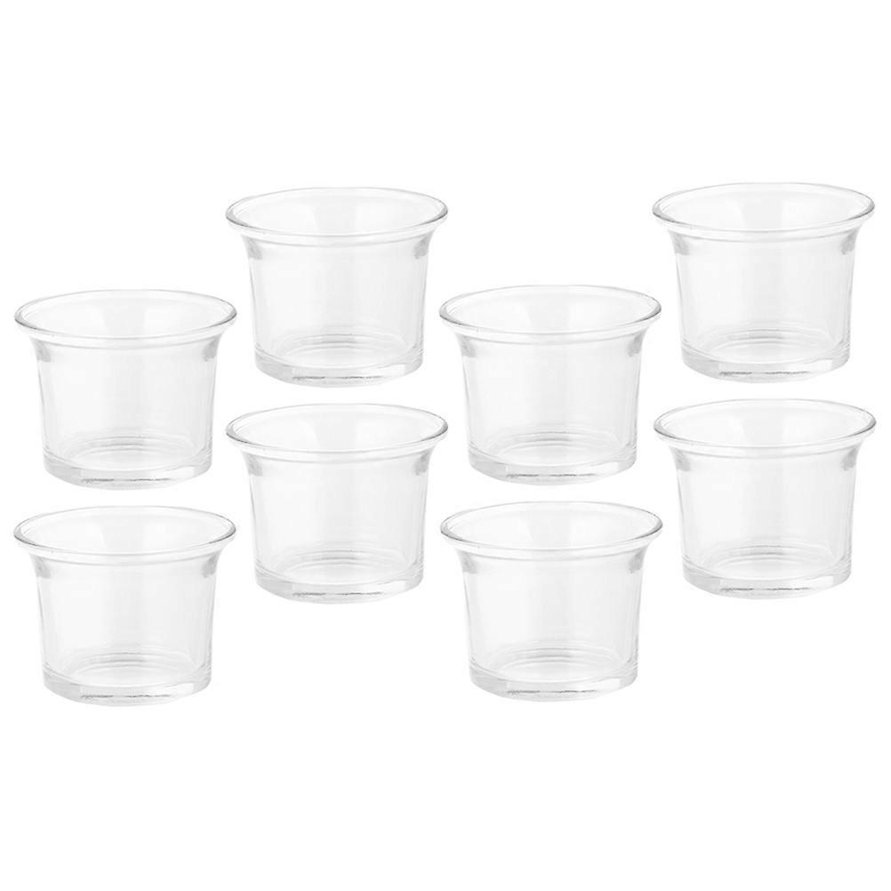 Tealight Candleholders Small Candle Holders Glass 8Pcs