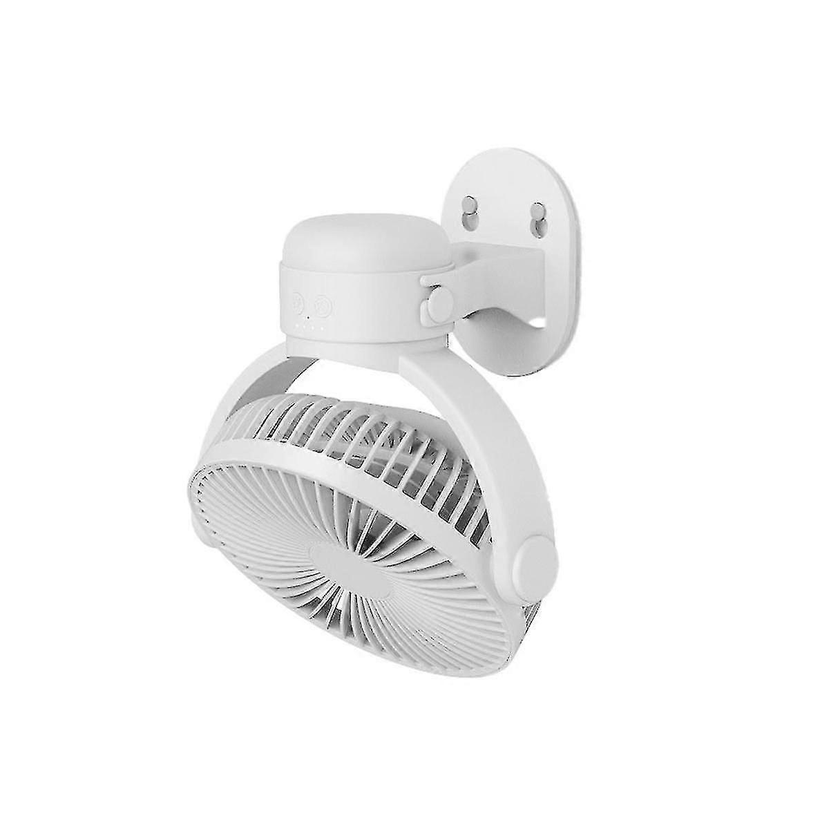 Rechargeable Remote Control Home Appliance Wall Mounted Air Circulating Fan With Led Lamp Portable