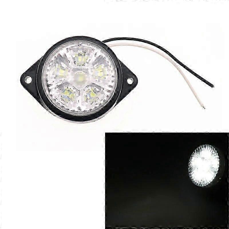 1/2pcs 12V-24V Round 6 LED Car Side Marker Lights Clearance Indicator Light Stop Warning Tail Lamp For Vehicles