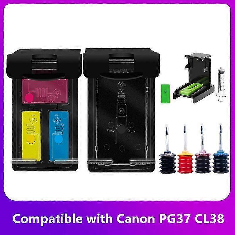 Refillable Ink Cartridge for Canon PIXMA MX300 MX310 IP1800 IP1900 IP2500 IP2600 MP 140 190 210 PG37 CL38