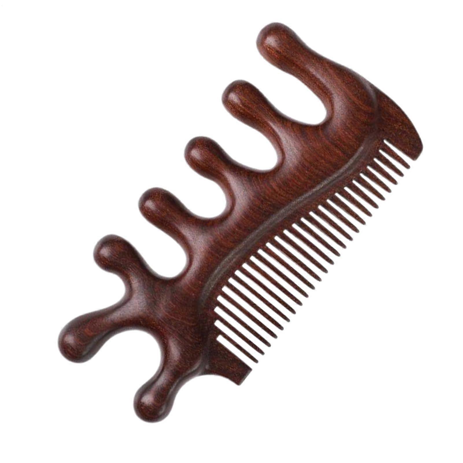 Massage Comb - Wooden Scalp Massage Tool with Antistatic Handle for Meridian Scraping, Relaxation, and Body Care