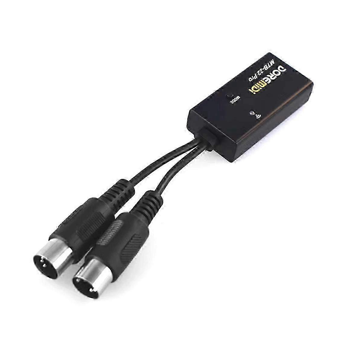 Wireless Bluetooth 5.0 MIDI Adapter for Digital Pianos & Electronic Keyboards with 5-Pin Anti-Interference Connector