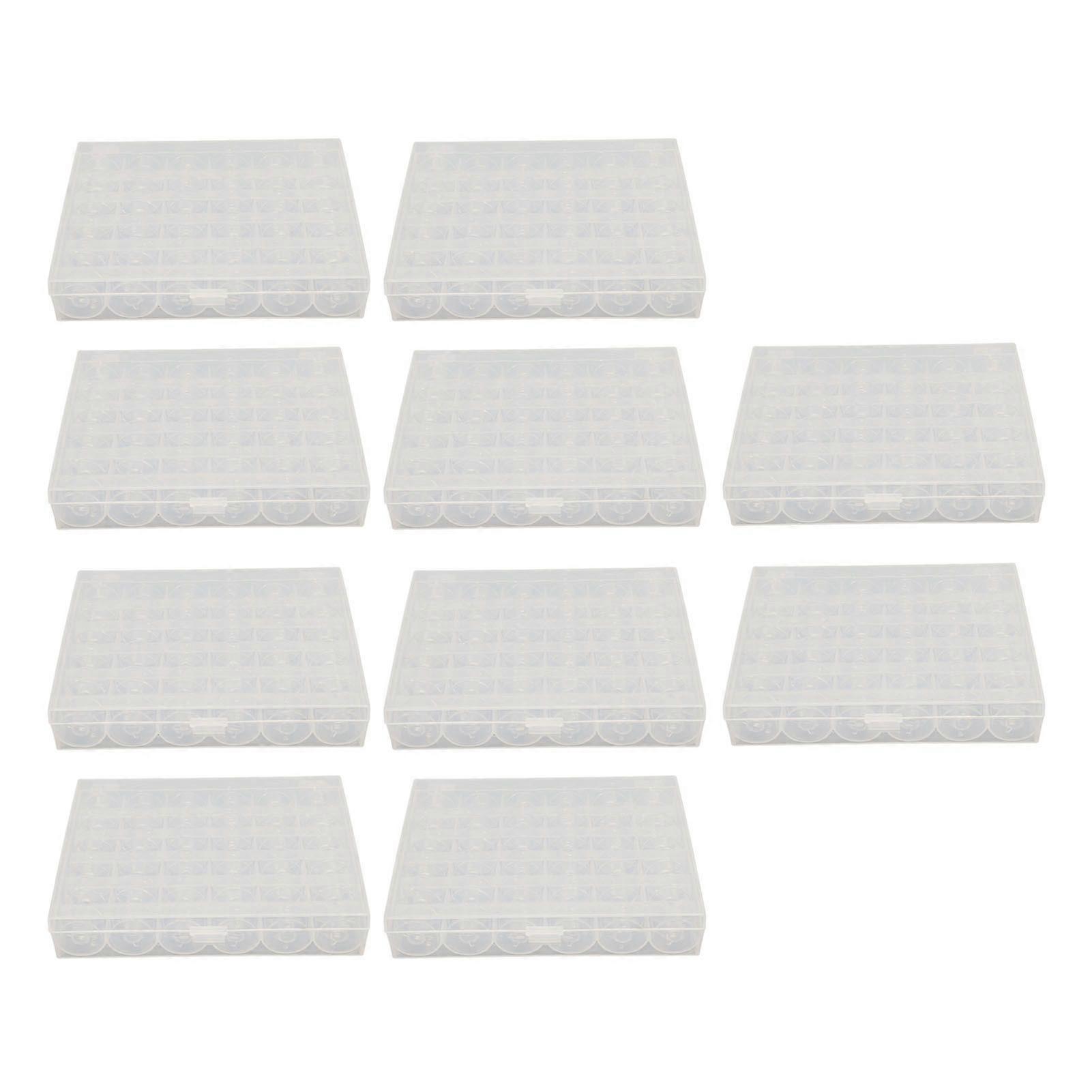 2025 Latest Model  10 Sets Bobbins 36 Compartments Light Weight Clear