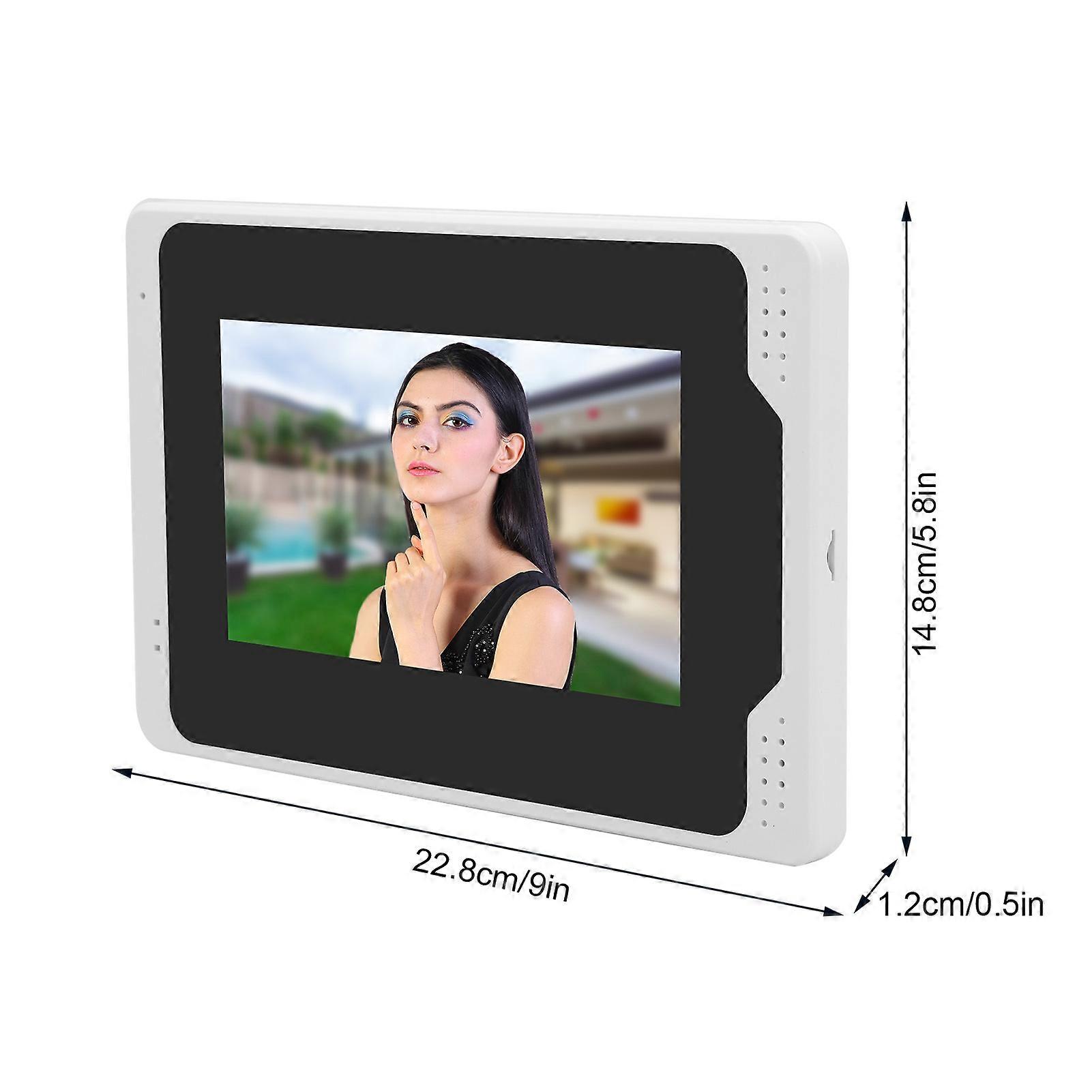 7in TFT 3Monitors Doorbell 1080P Intercom Door Phone Night Vision Remote Monitoring Entry System 100‑240VUK Plug