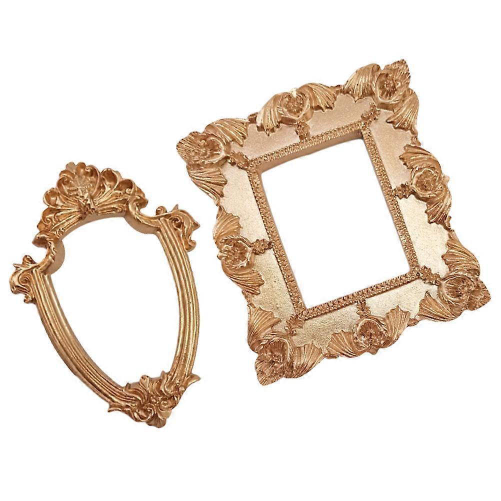 2pcs European Style Photo Frames Desktop Photo Frame Creative Photo Props
