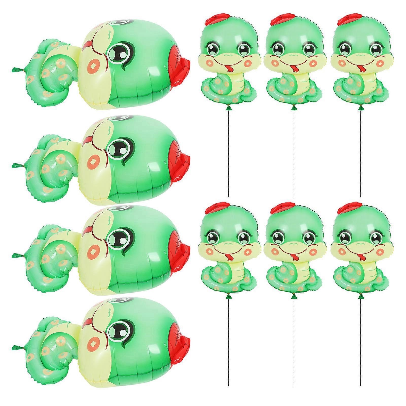 a refined and engaging product description based on your input:
 
**10pcs Snake Shaped Foil Balloons – Charming Zodiac Snake Design for Year of the