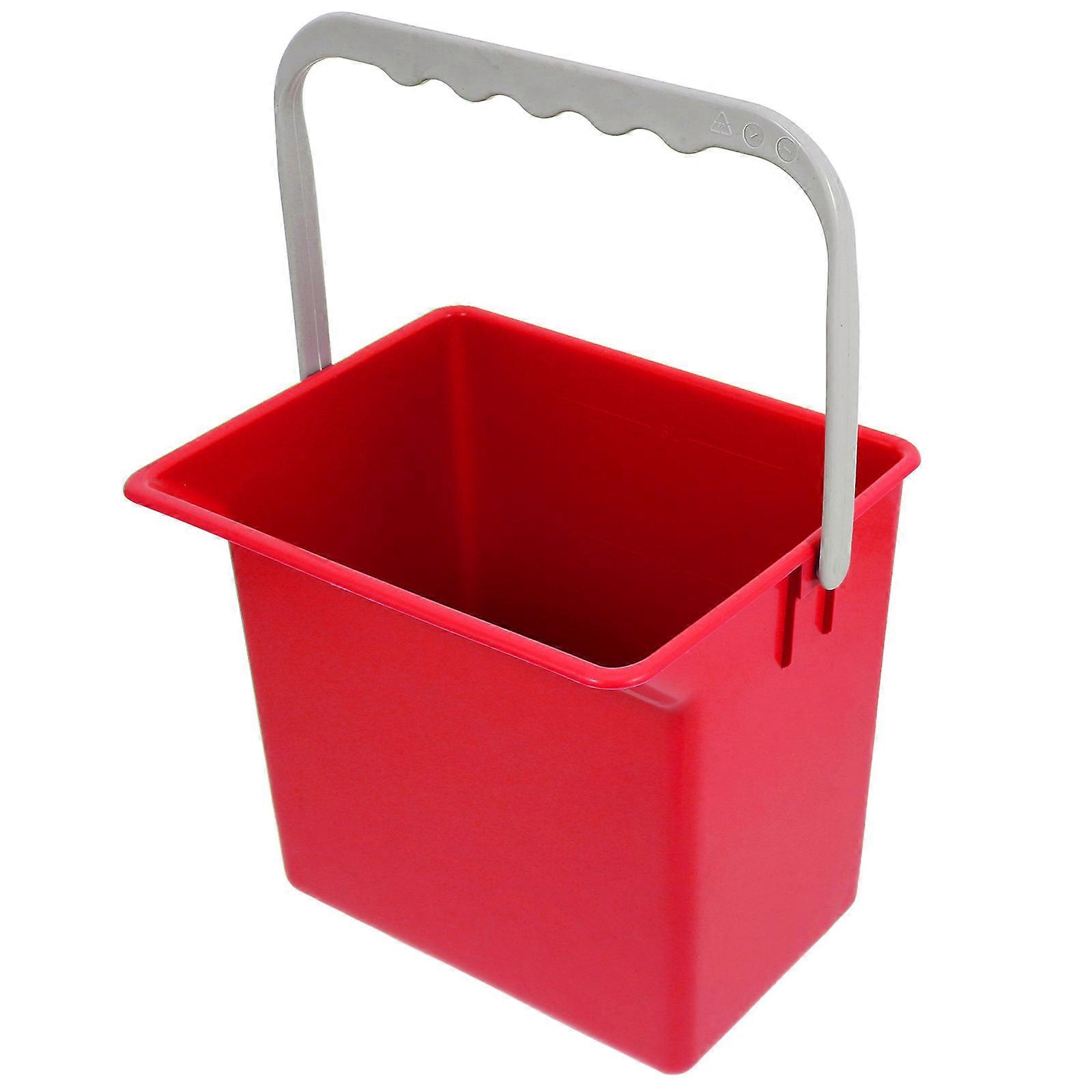 Plastic Cleaning Bucket with Lid, Handle & Measurement Scale – Efficient Water Control & Waste Management for Window & Car Cleaning Tasks