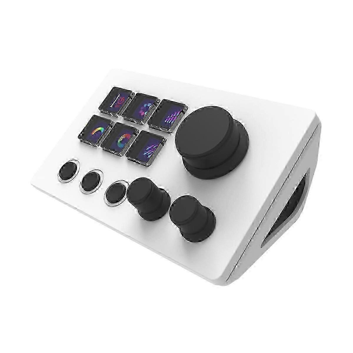 For StreamDeck Virtual Keyboard LCD Button 6 Keys Live Content Creation Controller Custom Button for Windows/Android/IOS js