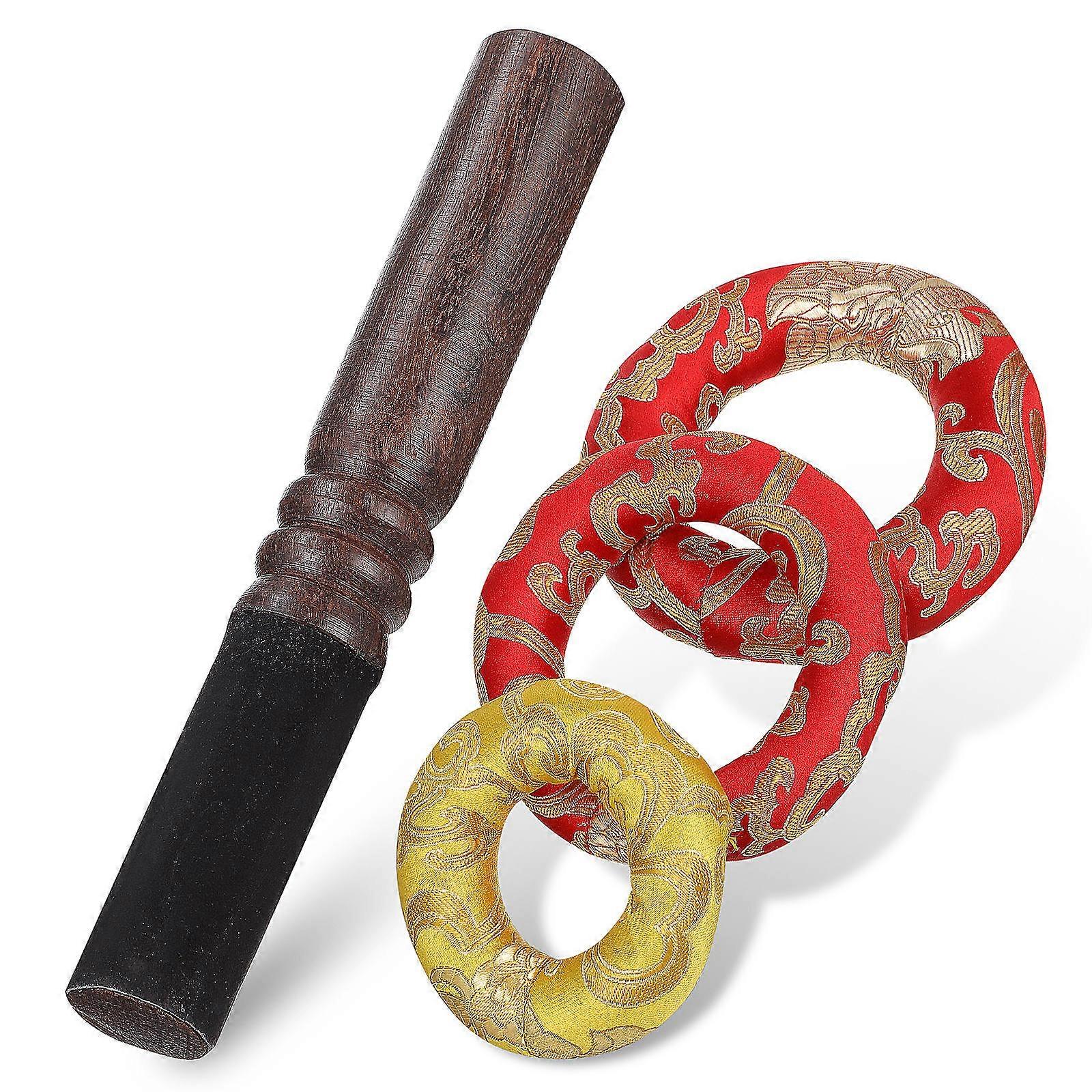Singing Bowl Mallet Buddhist Sound Bowl Pads Meditation Singing Bowl Cushions Non-slip 3Pcs