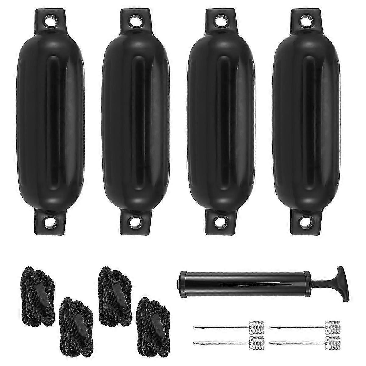 Para-lamas de Barco 4pcs 4.5x16 Polegadas Inflável Marinho com Costelas 6.5 Ft Agulhas