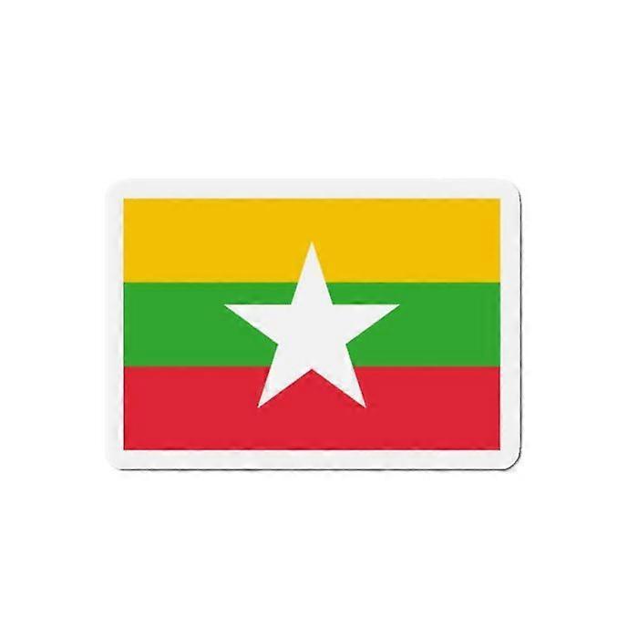 Magnet Myanmar Flag - Multicolor - 9 cm - 50 pieces - Synthetic resin - Unisex