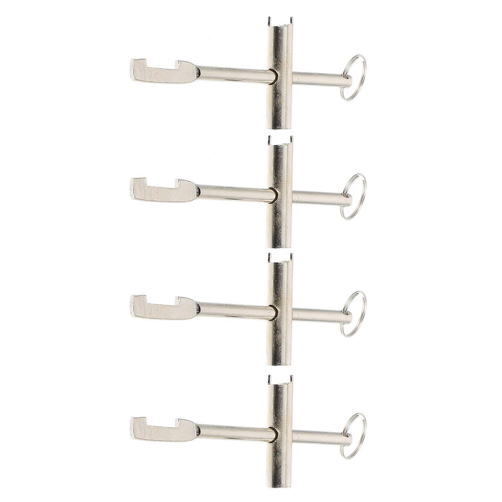 Water Meter Valve Key Sturdy Simple Usage Elevator Maintenance Iron 4Pcs
