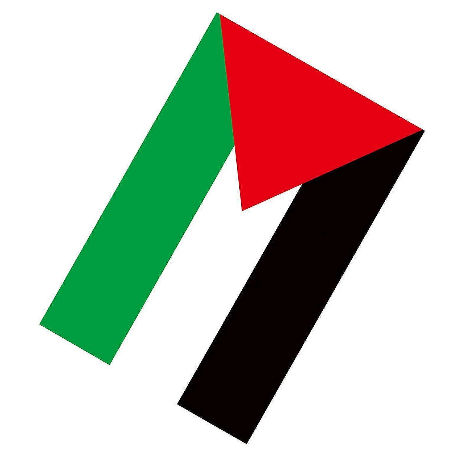 علم فلسطين من البوليستر بألوان زاهية مع 2 حلقات نحاسية - مخيط مزدوج ، زخرفة خارجية ملونة 90 × 150 سم (35.4 × 59.1 بوصة)