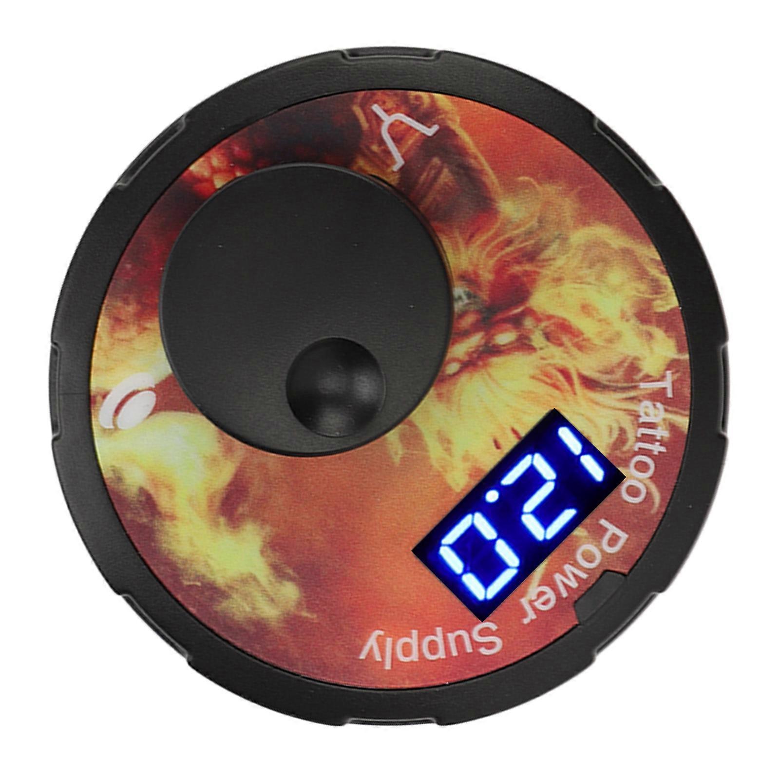 LED Tattoo Power Supply 3‑12V Adjustable 2 Pedal Modes Lightweight Powerful Orange Tattoo Power Box 100‑240V US Plug