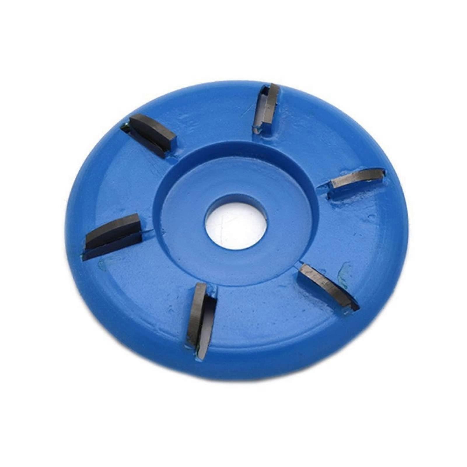 Yaoqijie 90mm Diameter Rotational Wood Carving Disc with 22mm Arbor, Curved Blade, 6 Teeth for Woodworking and Joinery