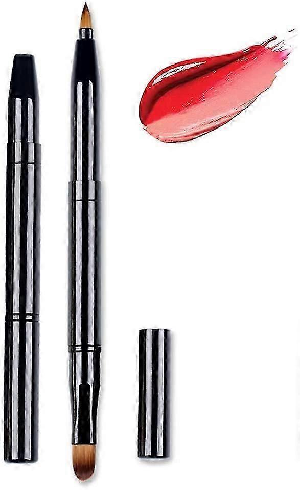 2-in-1 Retractable Lip & Eye Brush - Precision Makeup Tool for Lipstick & Eyeshadow Application