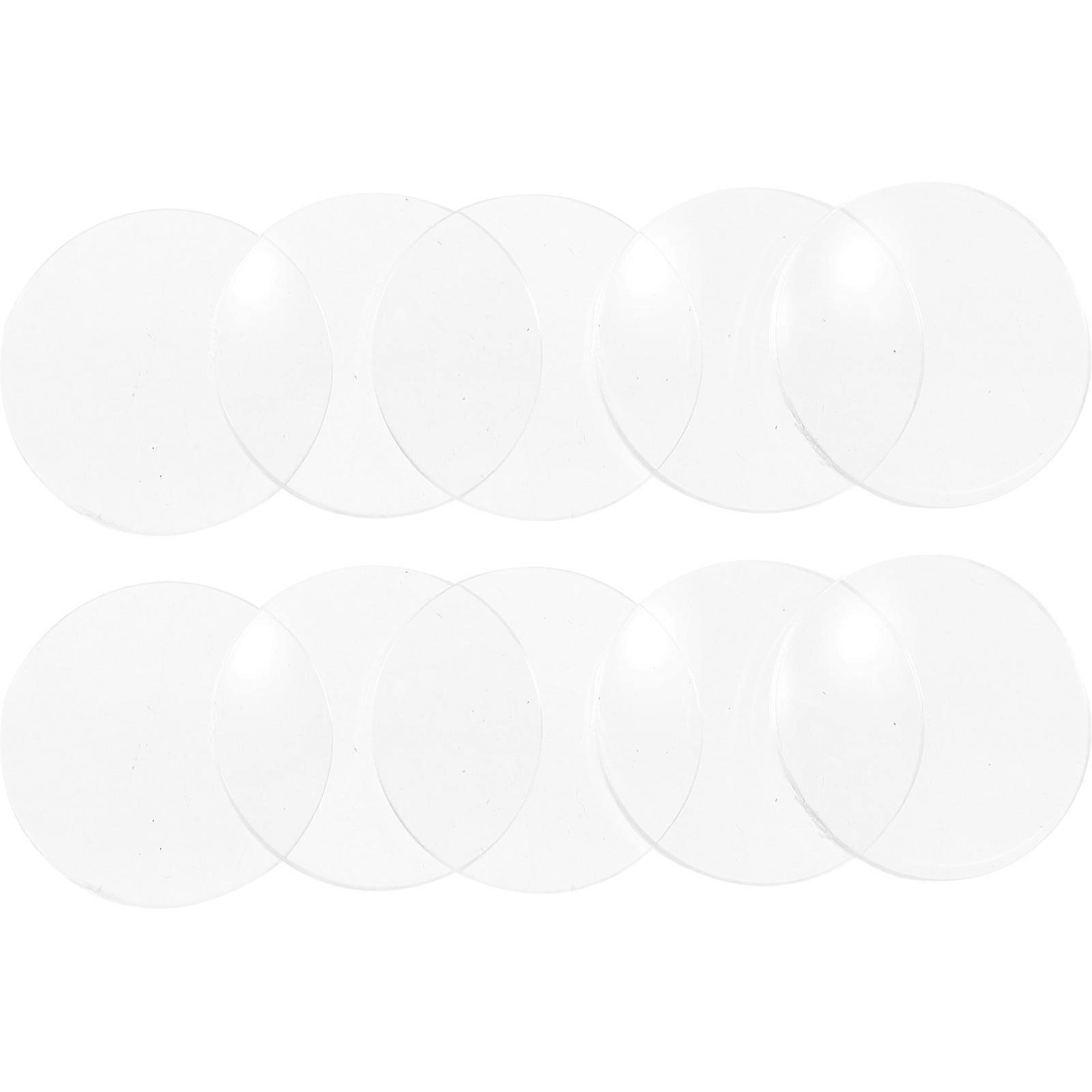 10pcs Convex Magnifying Lenses for Enhanced Reading, Observation, and Practical Viewing Applications