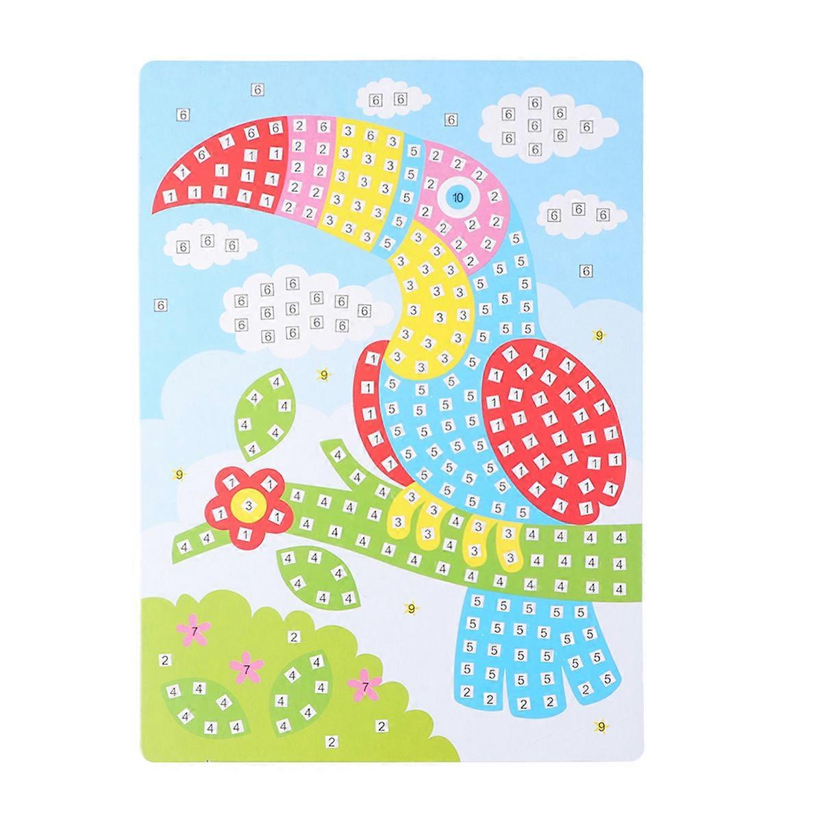 ملصقات EVA Mosaic للأطفال التعليم 3D DIY اللوازم الصياغة مع تصاميم مضحكة و