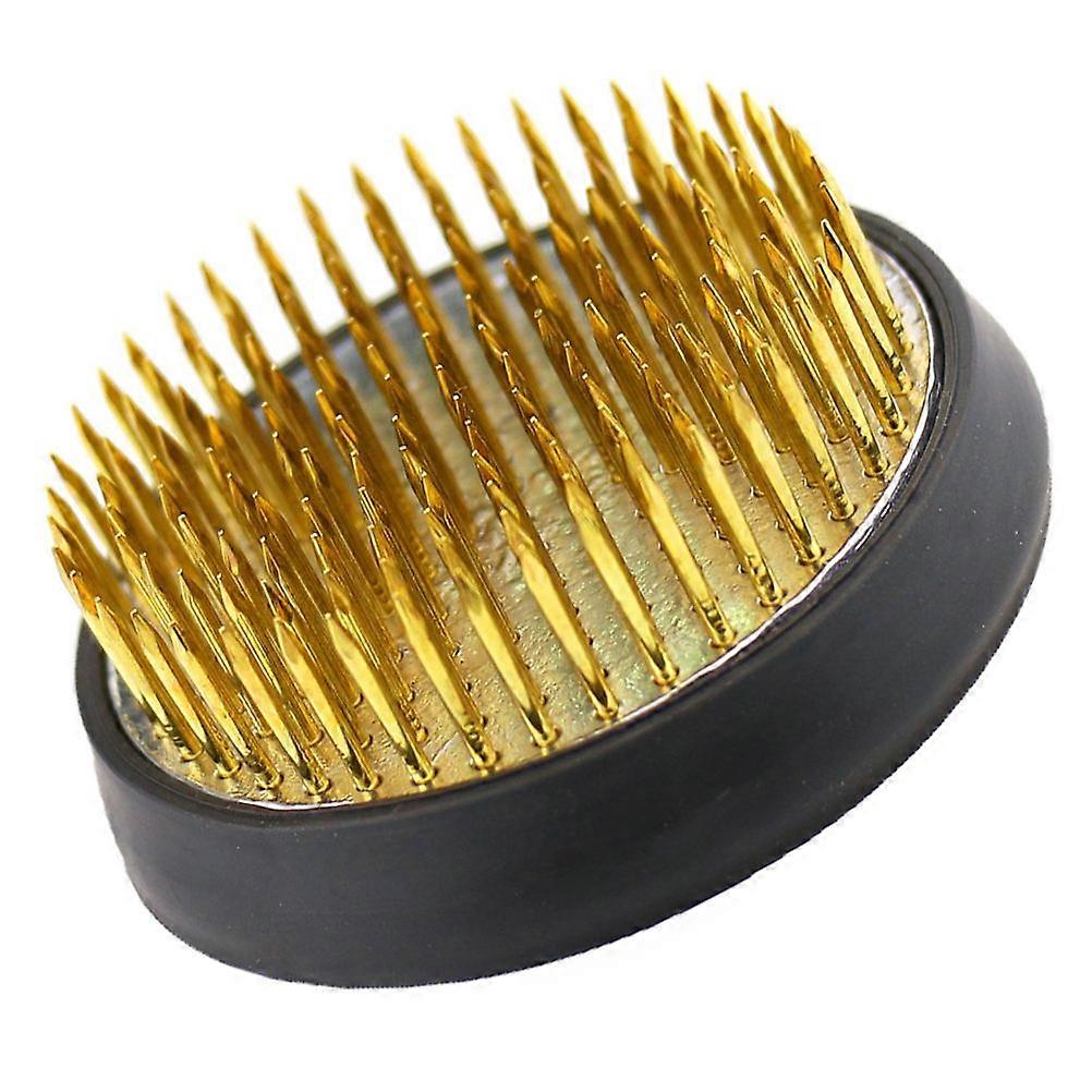 Black Round Flower Frog with Rubber Gasket for Arranging Flowers Easy to Use Durability Ensured 4.5 Inches