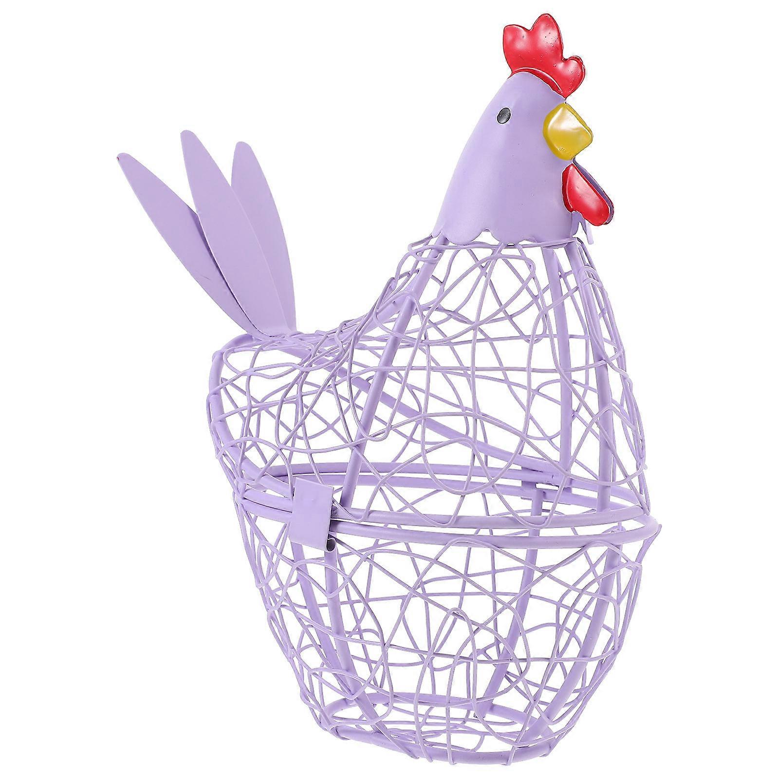 Egg Gathering Basket Chicken Shape Multi-Function Kitchen Organization 1Set