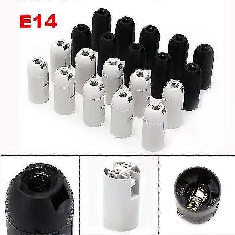 10pcs Practical E14 Light Bulb Lamp Holder Socket Lampshade Ring 2A 250V 2 Color Small Screw Cap Lighting Accessories