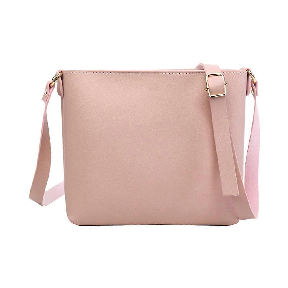 PU Leather Shoulder Bag Pink For Traveling And Office Use Trendy Small Purse 1Pack